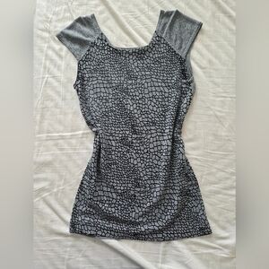 Cyrus Gray and Black Textured Knit Top